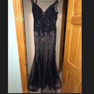 Sparkling Lace Mermaid Evening Dress